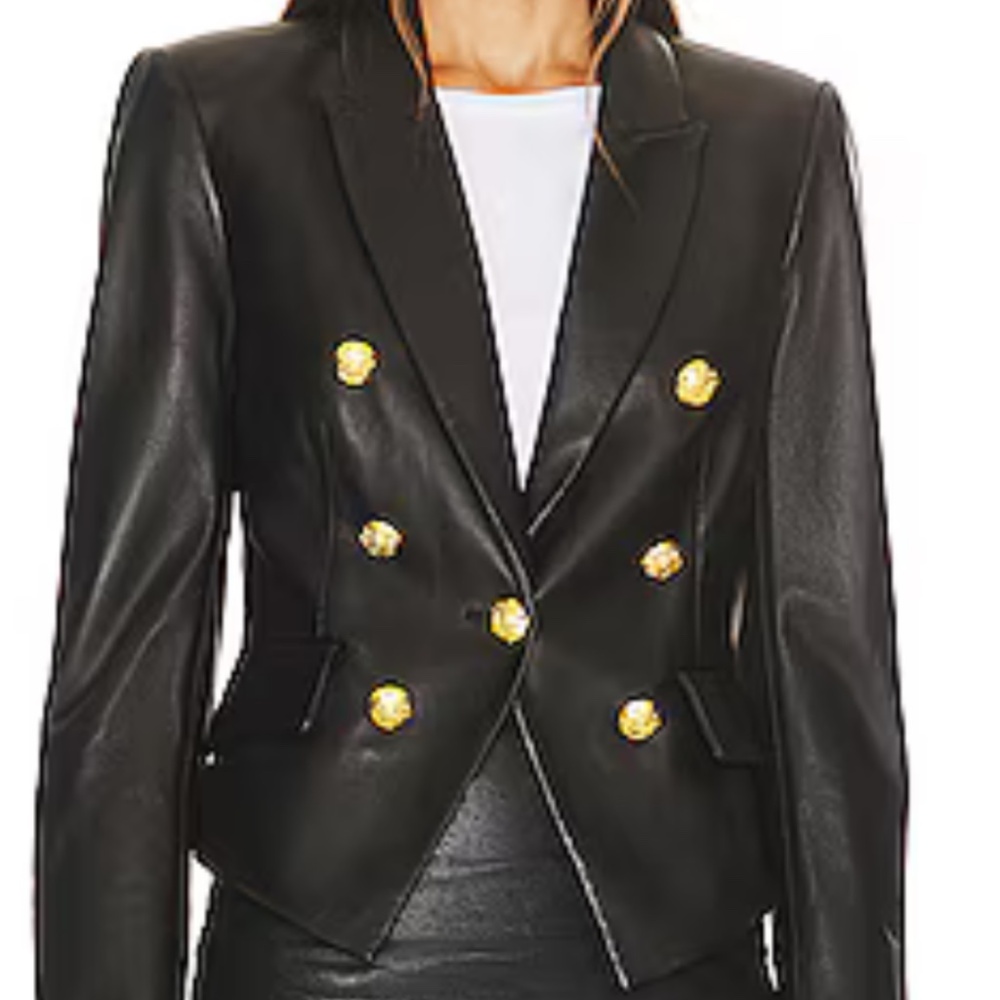 NWOT Veronica Beard Cooke Leather Dickey Jacket Size 12 NWOT